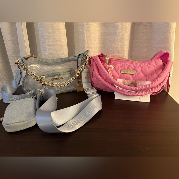 Light Pink and Silver Blue Shoulder Bags - Picture 1 of 4